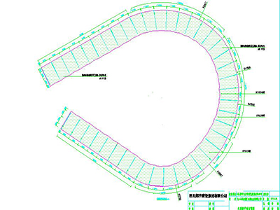 环形膜结构车棚设计CAD图纸